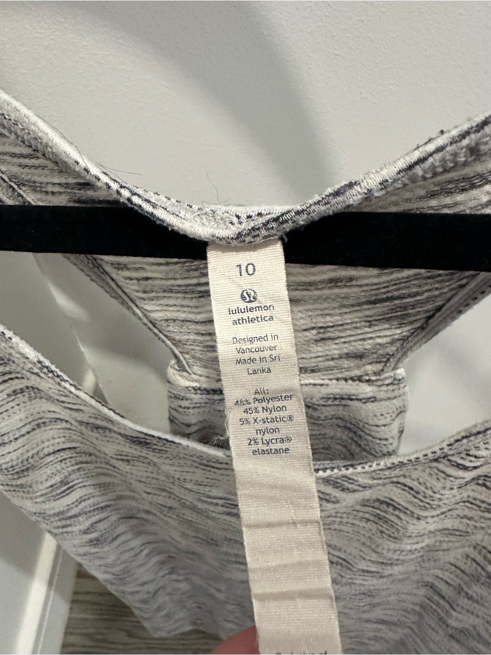 lululemon athletica Heathered Gray and White Racerback Tank - Picture 2 of 4